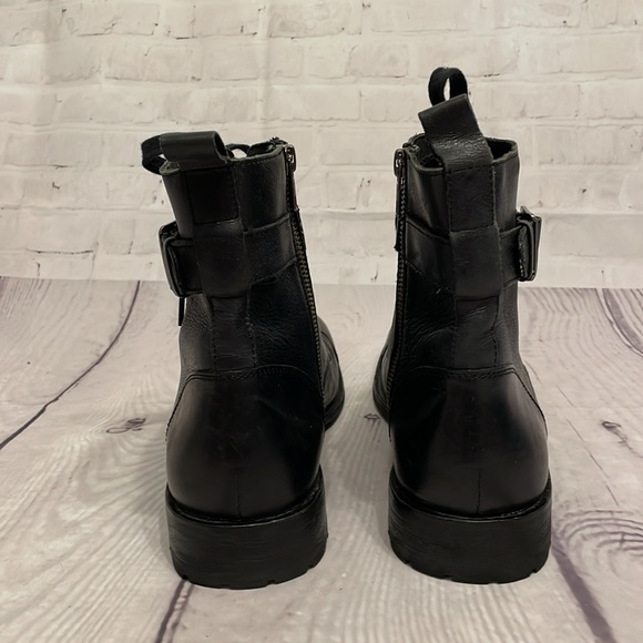 Banana Republic Broderick Men’s Black Leather Boots Size 9.5 - Picture 6 of 13